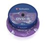 Picture of 1x25 Verbatim DVD+R 4,7GB 16x Speed, matt silver