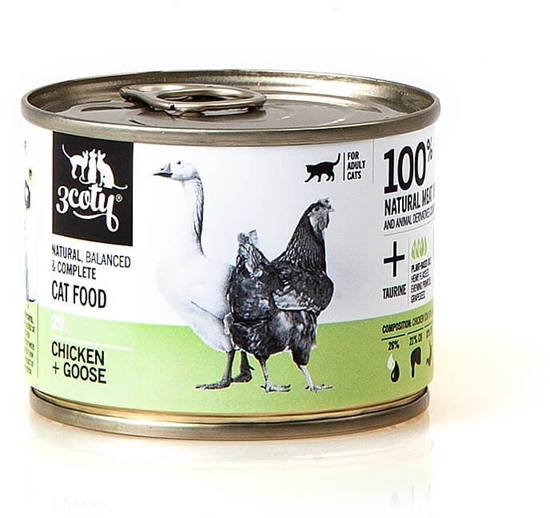 Picture of 3coty Karma 3coty Chicken + Goose Complete Cat Wet Food 180T29CG (0,18 kg )