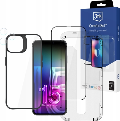 Picture of 3MK Comfort Set 4in1 iPhone 15 Pro 6.1" Zestaw akcesoriów ochronnych 4w1
