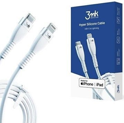 Attēls no 3MK Apple 3mk Hyper Silicone Cable Type-C to Lightning 20W 3A White