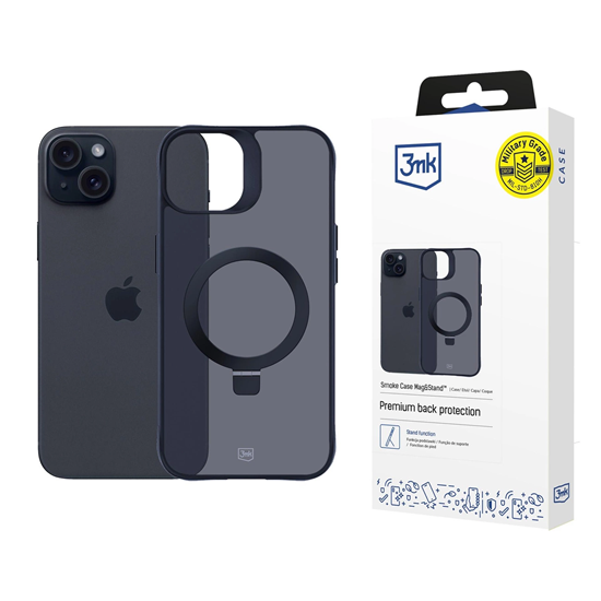 Picture of 3mk Smoke Case Mag&Stand for Apple iPhone 15 p