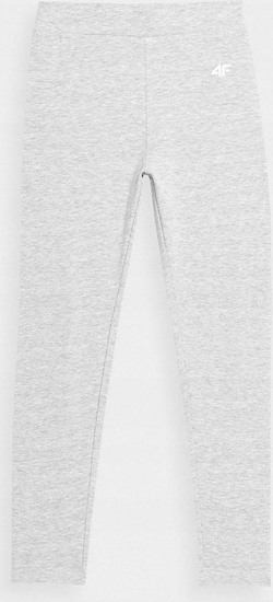 Изображение 4f Legginsy dla dziewczynki 4F chodny jasny szary melan HJZ22 JLEG001 27M 140cm
