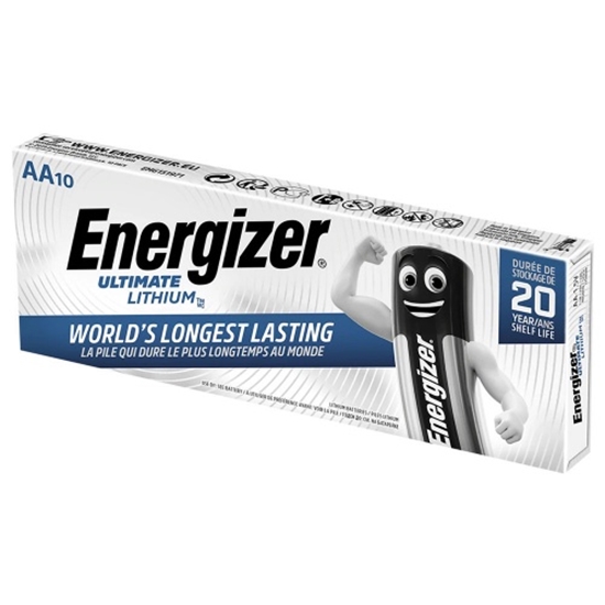 Picture of AA / LR6 baterijas 1.5V Energizer Ultimate Lithium litija L91 iepakojumā 10 gb.