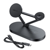 Picture of Acefast Acefast 15W Qi Wireless Charger for iPhone (with MagSafe), Apple Watch and Apple AirPods Stand Holder Magnetic Holder Black (E9 black) Black