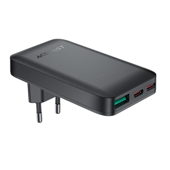 Picture of Acefast Acefast A100 65W GaN 2 USB-C+ USB-A Charger Ultra Slim - Black
