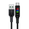 Picture of Acefast Acefast C7-04 USB-A USB-C 60W 1.2m cable with display - black
