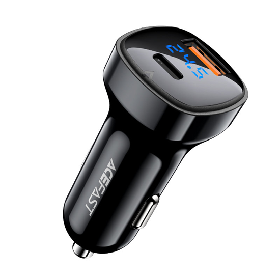 Изображение Acefast Acefast car charger 66W USB Type C / USB, PPS, Power Delivery, Quick Charge 4.0, AFC, FCP black (B4 black)