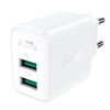 Picture of Acefast Acefast charger 2x USB 18W QC 3.0, AFC, FCP white (A33 white)