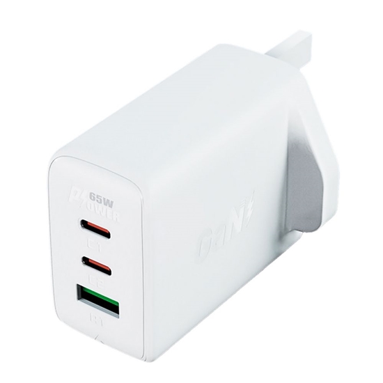 Изображение Acefast charger GaN 65W 3 ports (1xUSB, 2xUSB C PD