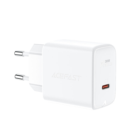 Изображение Acefast Acefast charger GaN USB Type C 30W, PD, QC 3.0, AFC, FCP white (A21 white)