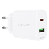 Picture of Acefast Acefast wall charger USB Type C / USB 20W, PPS, PD, QC 3.0, AFC, FCP white (A25 white)
