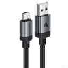 Picture of Acefast C20-04 USB-A to USB-C aluminum alloy charging data cable Black