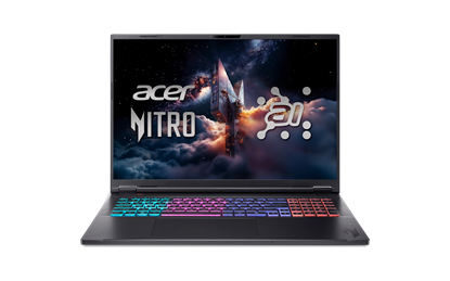 Picture of Acer | Nitro 18 AI AN18-61-R40J | Obsidian Black | 18 " | IPS | WQXGA | 2560 x 1600 pixels | AMD Ryzen AI 7 | 350 | 16 GB | DDR5 | Solid-state drive capacity 1000 GB | NVIDIA GeForce RTX 5070 | GDDR7 | 8 GB | Windows 11 Home | 802.11ax | Bluetooth vers