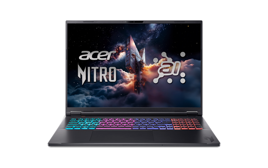 Picture of Acer | Nitro 18 AI AN18-61-R40J | Obsidian Black | 18 " | IPS | WQXGA | 2560 x 1600 pixels | AMD Ryzen AI 7 | 350 | 16 GB | DDR5 | Solid-state drive capacity 1000 GB | NVIDIA GeForce RTX 5070 | GDDR7 | 8 GB | Windows 11 Home | 802.11ax | Bluetooth vers