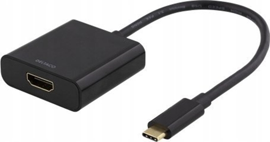 Picture of Adapter AV Deltaco Adapteriai DELTACO USB-C  HDMI, 4096x2160 30Hz, juodas / USBC-HDMI8