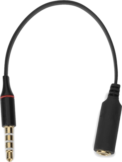 Picture of Adapter AV Mozos Jack 3.5mm - Jack 3.5mm czarny (ASM-5)