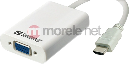 Attēls no Adapter AV Sandberg HDMI - D-Sub (VGA) + Jack 3.5mm 0.15m biay (50877)