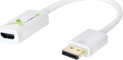 Attēls no Adapter AV Techly TECHLY Adapter DisplayPort M 1.2 auf HDMI F passiv 1080p 60Hz weiss