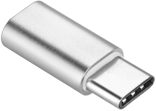 Picture of Adapter USB Partner Tele.com PA30 USB-C - microUSB Srebrny  (5901737419965)