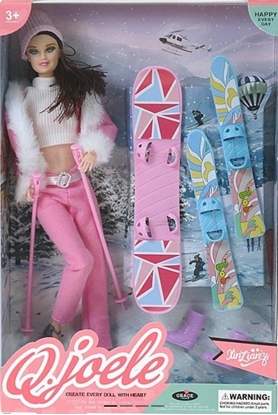 Изображение Adar Lalka 29cm z desk snowboardow i nartami