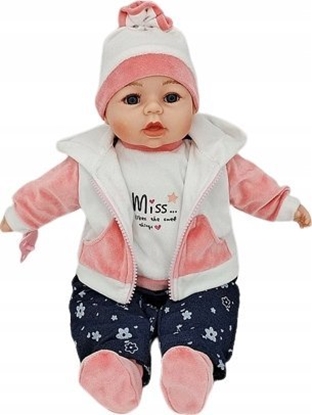 Изображение Adar Lalka bobas 45cm z dwikiem mówi i piewa po polsku niebiesko-róowe ubranko 567832