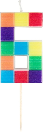 Изображение Adikbal wieczka cyferka klocki nr 6, 7 cm one size