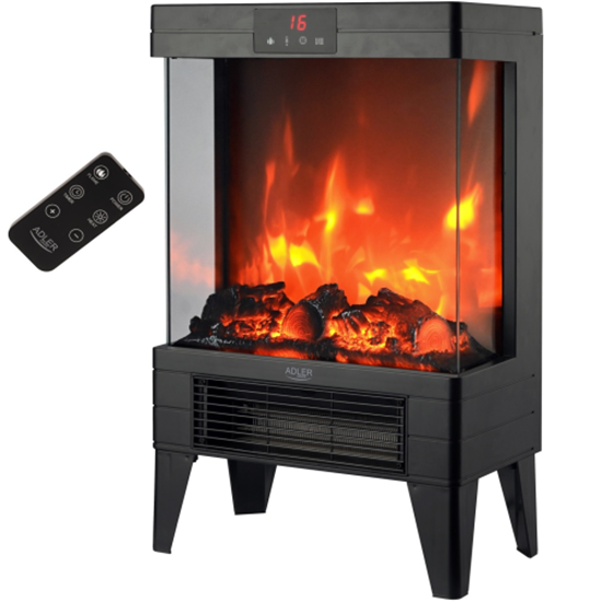 Изображение Adler AD 7755 Electric Fireplace with Remote Control 2000W