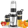 Picture of Adler Blender AD 4081 Tabletop, 800 W, Jar material BPA Free Plastic, Jar capacity 0.57 and 0.4 L, Ice crushing, Black/Stainless steel