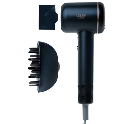 Изображение Adler Hair Dryer | AD 2270 SUPERSPEED | 1600 W | Number of temperature settings 3 | Ionic function | Diffuser nozzle | Blue