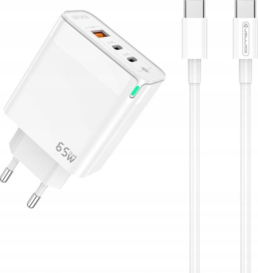 Picture of adowarka Jellico adowarka Sieciowa Szybkie adowanie 65W 2xUSB-C USB3.0   Kabel USB-C