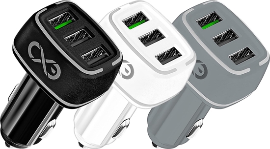 Изображение adowarka Orno EXC Mobile adowarka samochodowa LIGHT, 3xUSB, 33W, kolor mix