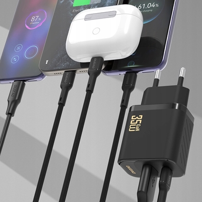 Attēls no adowarka sieciowa Dudao A27 MaxC 35W + kabel USB-C - czarna