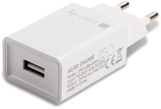 Picture of adowarka sieciowa USB 12W/2.4A 5V biaa