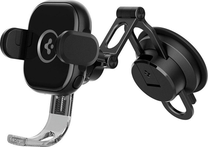 Attēls no adowarka Spigen SPIGEN UTS35W ONETAP UNIVERSAL WINDSHIELD & DASHBOARD CAR MOUNT WIRELESS CHARGER BLACK