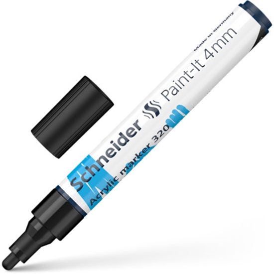 Picture of Akrila marķieris SCHNEIDER Paint-it 320, 4mm, melns