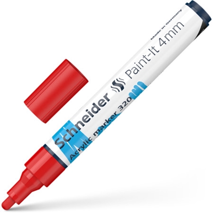 Attēls no Akrila marķieris SCHNEIDER Paint-it 320, 4mm, sarkans