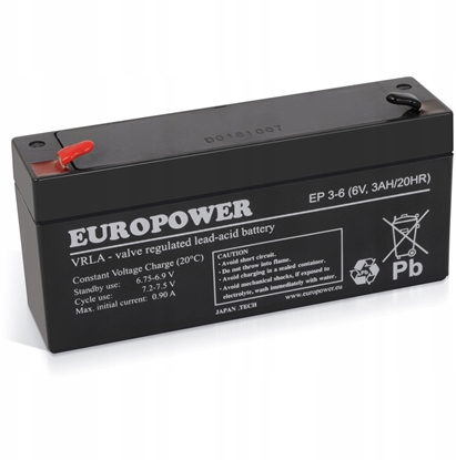Picture of Akumulator EP3-6 EUROPOWER 6V 3AH