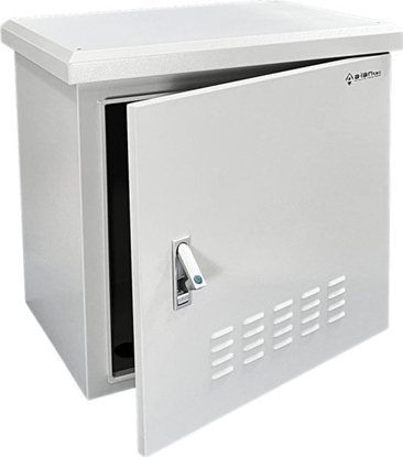 Attēls no Alantec Zewntrzna szafka rack wiszca 19" 6U 600x450, 4 belki none, 4 przepusty kablowe, kolor szary ALANTEC