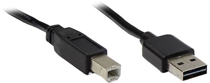 Изображение Kabel USB Alcasa USB-A - USB-B 3 m Czarny (2510-EU03)