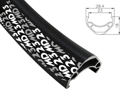 Picture of Alexrims Obrcz mtb ALEXRIMS MD23 29"x36otw. Tubeless Ready H.tarczowy kapslowana czarna (NEW)