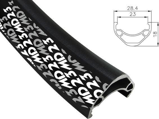 Picture of Alexrims Obrcz mtb ALEXRIMS MD23 29"x36otw. Tubeless Ready H.tarczowy kapslowana czarna (NEW)