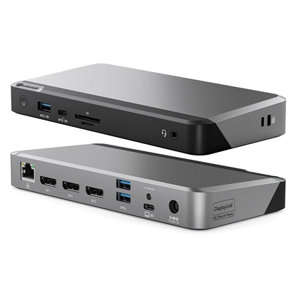 Attēls no Alogic 100W USB-C DX3 Triple 4K Display Docking Station Space Gr