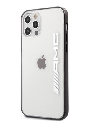 Изображение AMG Apple iPhone 12/12 Pro 6.1' Mettalic Black Edges Case Transparent