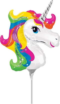 Изображение AMSCAN Balon foliowy do patyka Tczowy Jednoroec uniwersalny