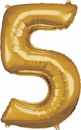 Picture of AMSCAN Balon foliowy dua cyfra 5 zota 57x86cm spakowany 9906270