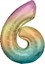 Attēls no AMSCAN Balon foliowy dua cyfra 6 Tcza Pastel 60x86cm N34 spakowany 9909704