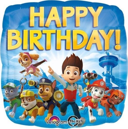Изображение AMSCAN Balon foliowy Happy birthday Psi Patrol Ryder