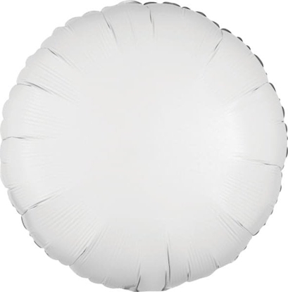 Attēls no AMSCAN Balon foliowy metalik biay okrgy 43cm luzem 9914089-92