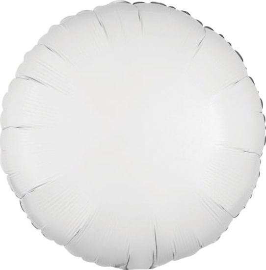 Picture of AMSCAN Balon foliowy metalik biay okrgy 43cm luzem 9914089-92