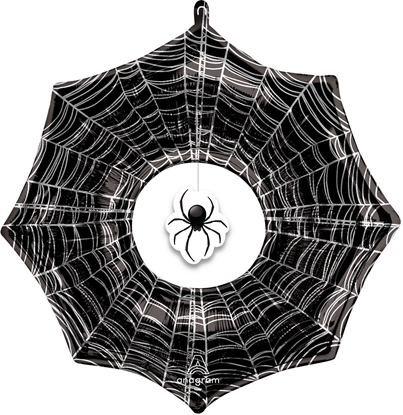 Picture of AMSCAN Balon foliowy SuperShape Creepx Spider Web 83x81cm